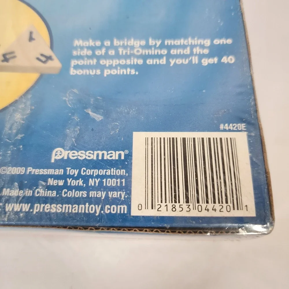 NEW Sealed Pressman Tri-ominos Family Board Game #4420E 2009 Ages 7+